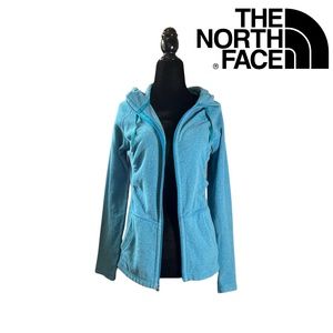 Blue The North Face Thermal Full Zip Fleece Hoodie Sweater Cardigan